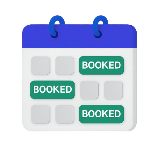 Calendar with booked appointments